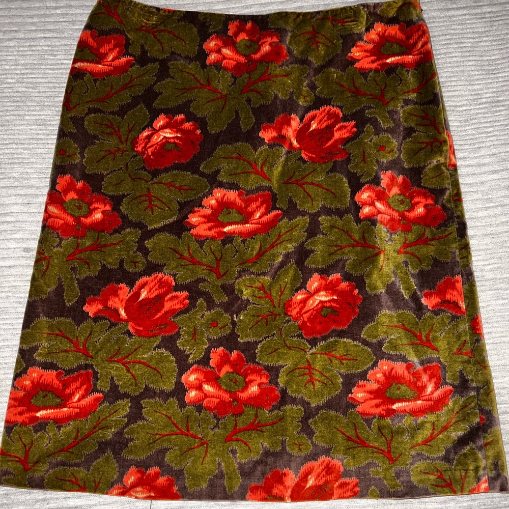 Boden velvet midi skirt
